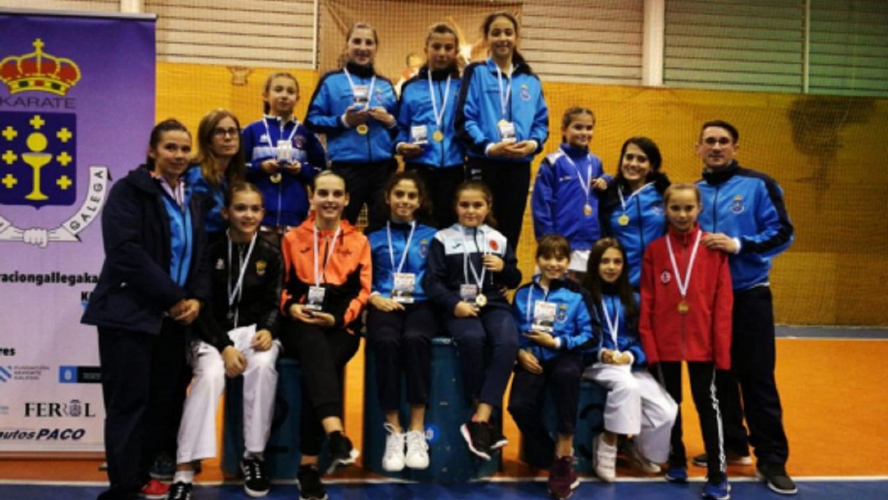 Icía Castro, Sara Couce y Alba Rocha, medallas en el trofeo Teresa Herrera de kárate