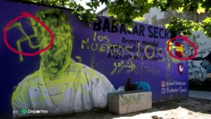 El Ayuntamiento restaura el mural dedicado al karateca Babacar Seck, tras aparecer pintadas racistas