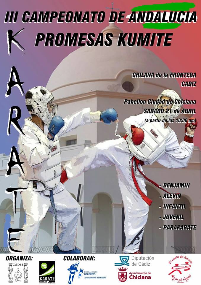 Un campeonato de karate traerá hasta Chiclana a más de 300 participantes