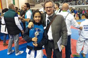 Irene Doce Orihuela, del gimnasio Isla Caribe, fue tercera en el Campeonato de Andalucía de karate