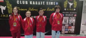 El Club Kime de Boo de Piélagos logra 4 medallas en el Campeonato de España infantil de kárate