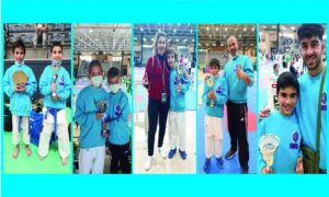Agustín Cobo y Aarón Castillo, campeones andaluces de karate en categoría infantil